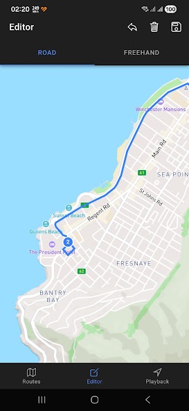 FlashGo route editor on Android